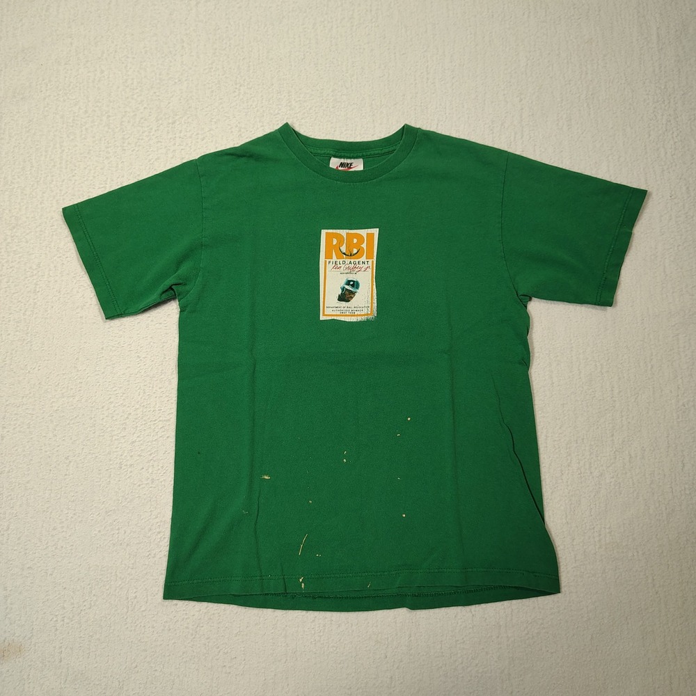 VTG 90s Nike Ken Griffey Jr RBI Field Agent Shirt Medium USA G-Man Flawed Small